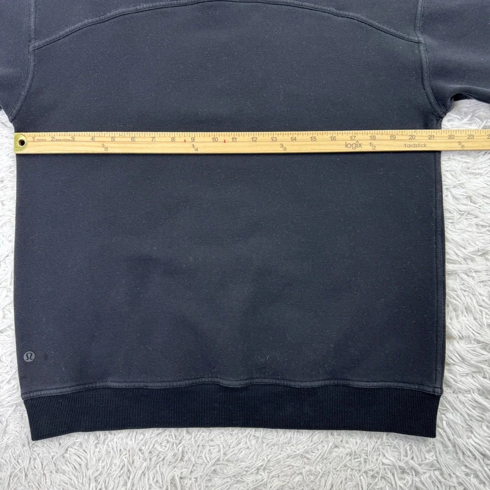 Lululemon Sweater Womens XL Black All Yours Crew Fleece Pullover Sweatshirt